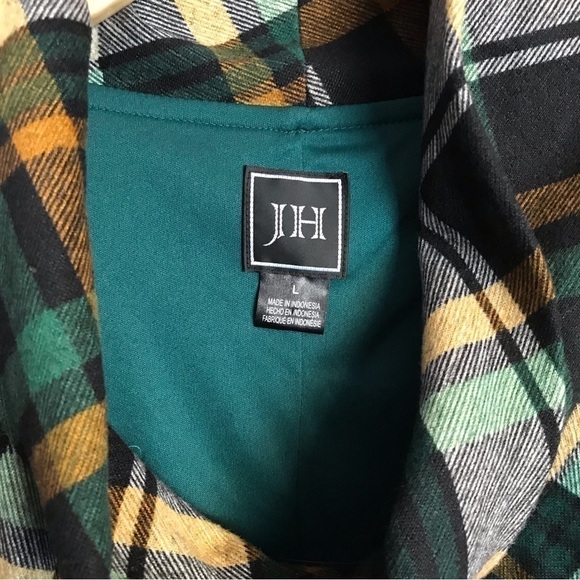 JH plaid dress, women’s size large.  Green plaid/ tartan. - Picture 7 of 8